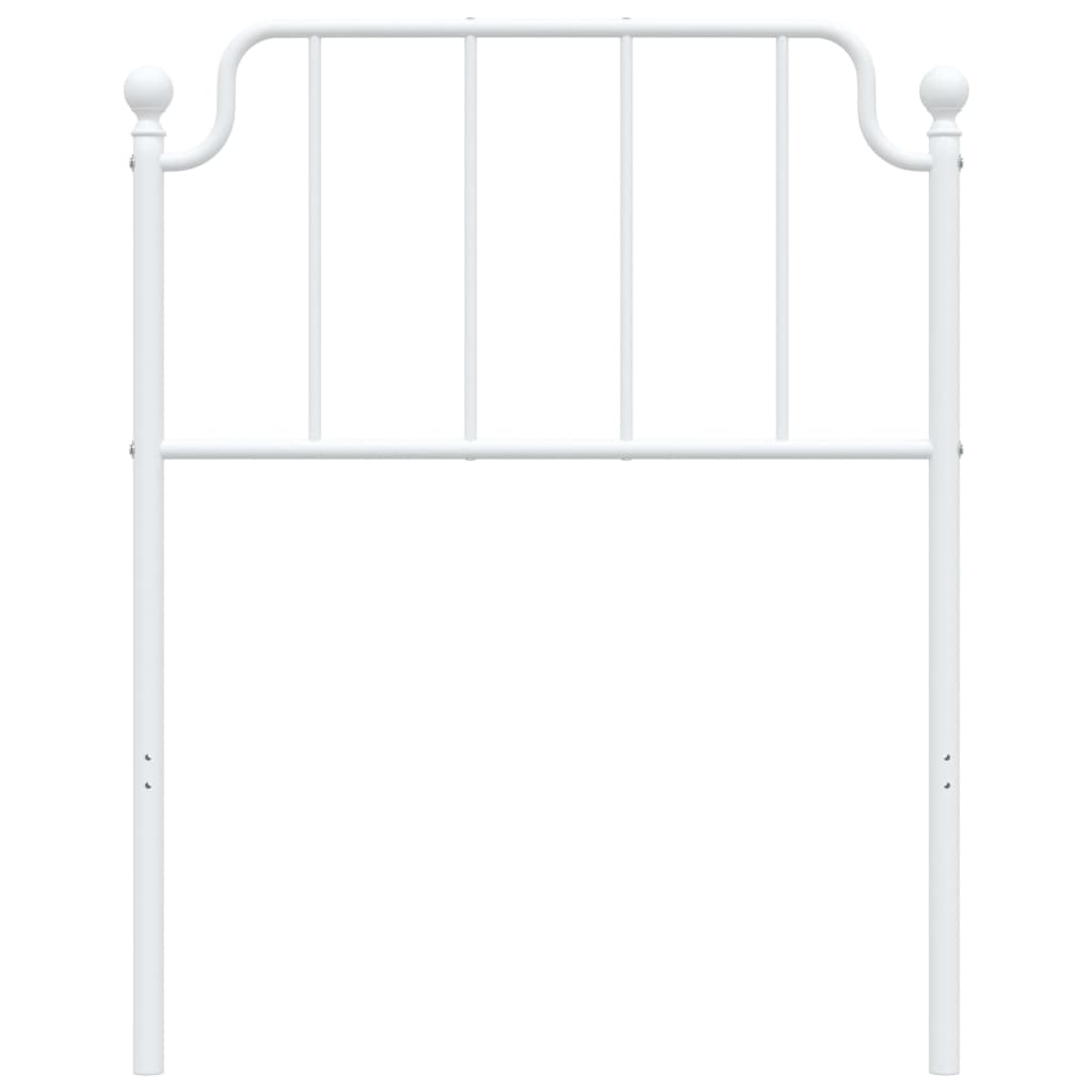 Tăblie de pat metalică, alb, 80 cm - Lando