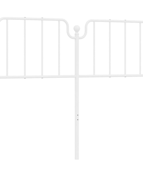 Загрузите изображение в средство просмотра галереи, Tăblie de pat metalică, alb, 135 cm - Lando
