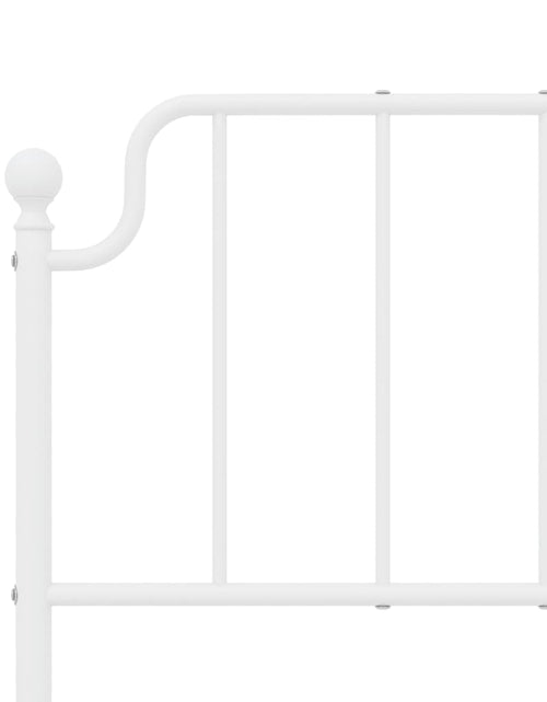 Încărcați imaginea în vizualizatorul Galerie, Tăblie de pat metalică, alb, 135 cm - Lando
