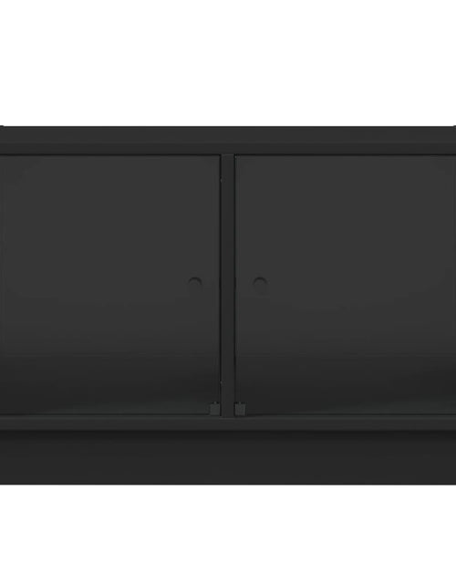 Загрузите изображение в средство просмотра галереи, Măsuță de cafea cu uși din sticlă, negru, 68x50x42 cm - Lando
