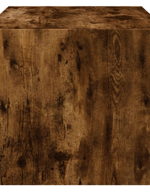 Загрузите изображение в средство просмотра галереи, Măsuță de cafea cu uși din sticlă, stejar fumuriu, 68x50x42 cm - Lando
