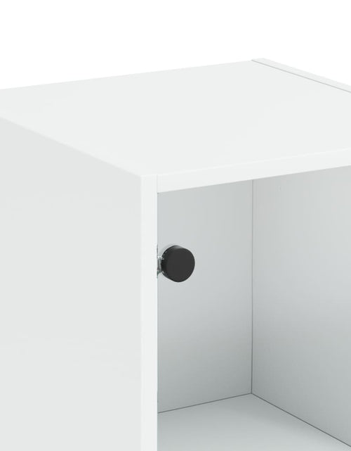 Загрузите изображение в средство просмотра галереи, Dulap înalt cu ușă din sticlă, alb, 35x37x142 cm - Lando

