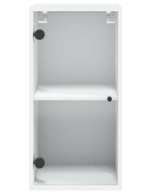 Încărcați imaginea în vizualizatorul Galerie, Dulap de perete cu uși din sticlă, alb, 35x37x68,5 cm - Lando
