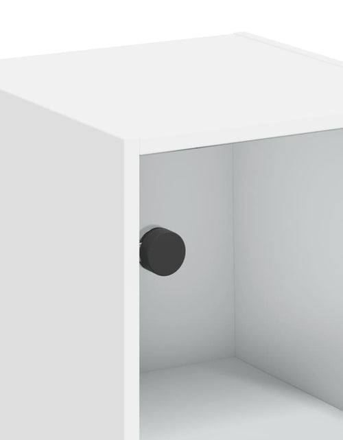 Загрузите изображение в средство просмотра галереи, Dulap de perete cu uși din sticlă, alb, 35x37x68,5 cm - Lando
