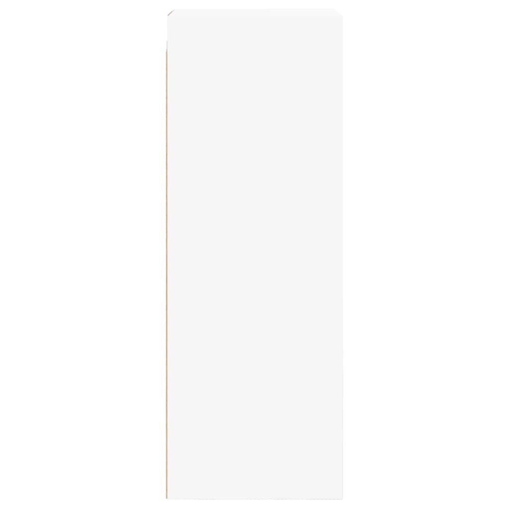 Dulap de perete cu uși din sticlă, alb, 35x37x100 cm - Lando