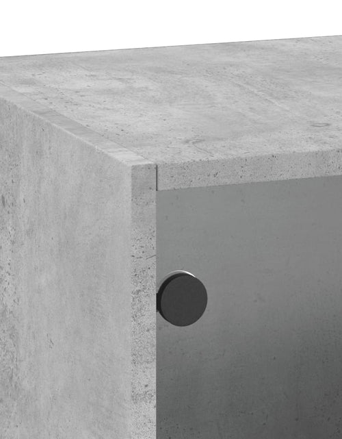 Загрузите изображение в средство просмотра галереи, Dulap de perete cu uși din sticlă, gri beton, 35x37x100 cm - Lando
