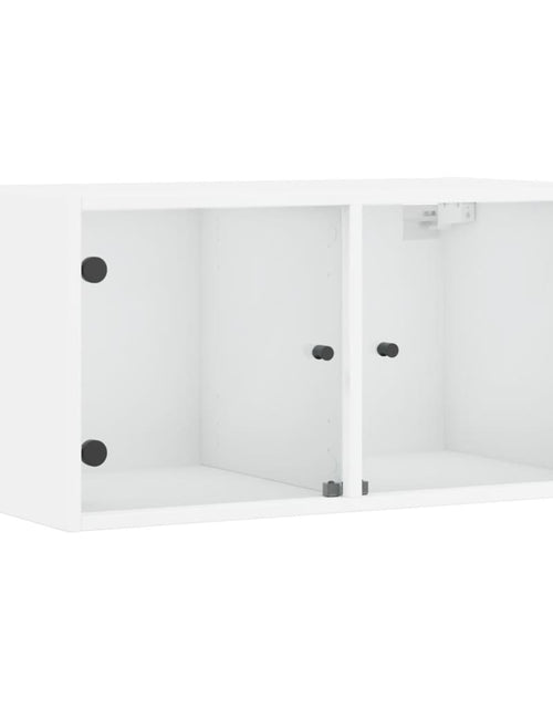 Загрузите изображение в средство просмотра галереи, Dulap de perete cu uși din sticlă, alb, 68,5x37x35 cm - Lando
