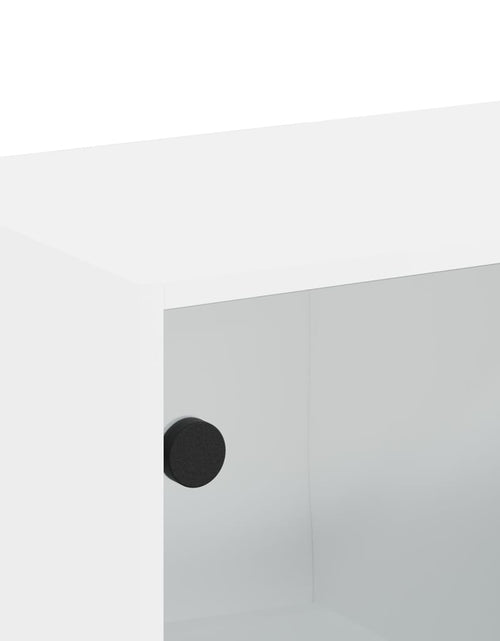 Загрузите изображение в средство просмотра галереи, Dulap de perete cu uși din sticlă, alb, 68,5x37x35 cm - Lando

