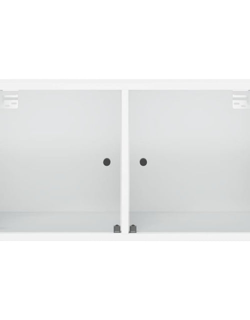 Încărcați imaginea în vizualizatorul Galerie, Dulap de perete cu uși din sticlă, 2 buc., alb, 68,5x37x35 cm - Lando
