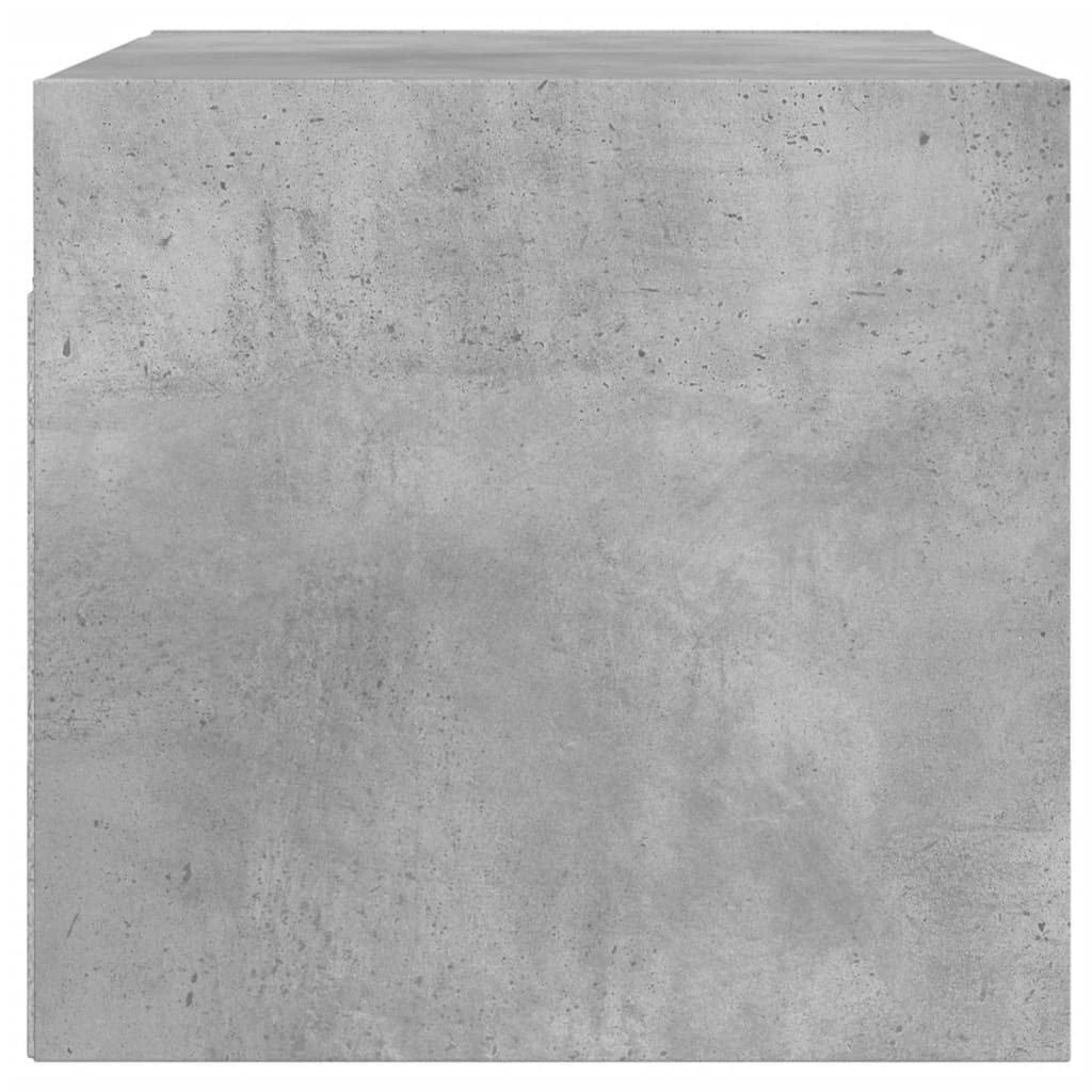 Dulap de perete cu uși din sticlă, gri beton, 68,5x37x35 cm - Lando