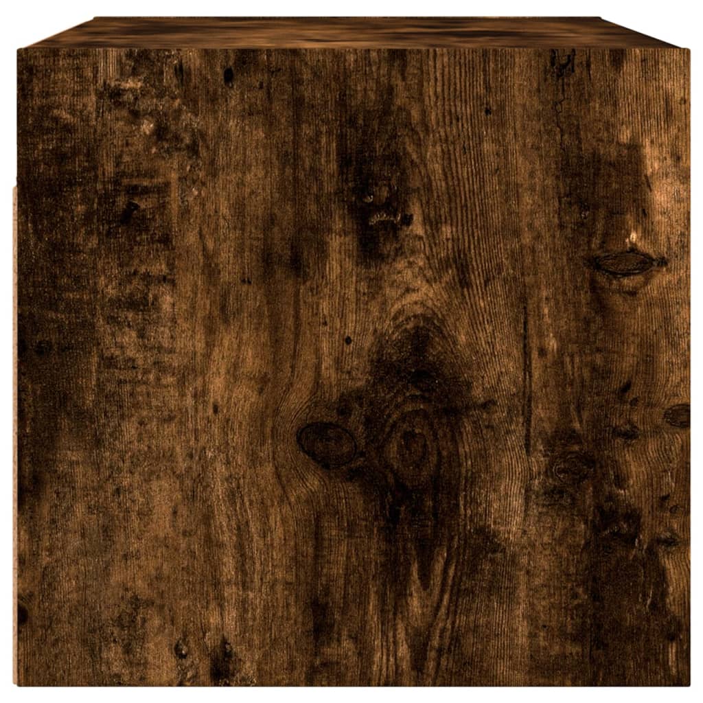 Dulapuri perete cu uși din sticlă, stejar fumuriu, 68,5x37x35cm - Lando