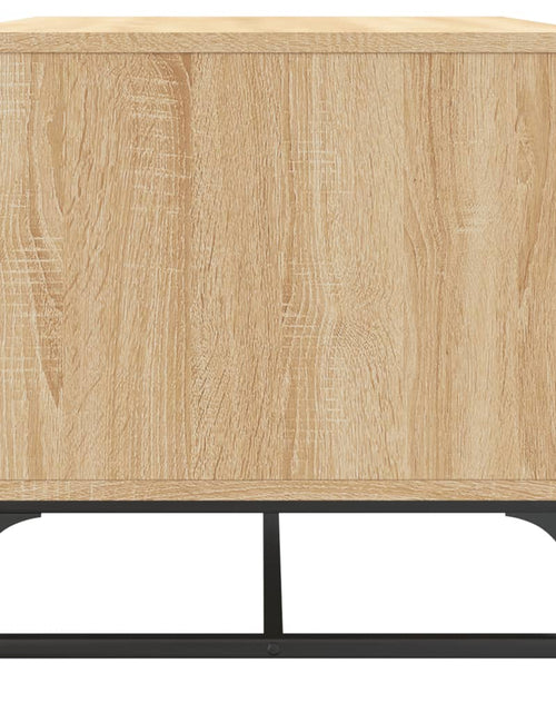 Загрузите изображение в средство просмотра галереи, Măsuță de cafea cu uși din sticlă, stejar fumuriu, 68,5x50x50cm - Lando

