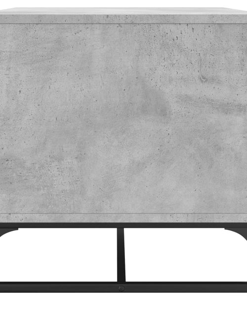 Încărcați imaginea în vizualizatorul Galerie, Măsuță de cafea cu uși din sticlă, gri beton, 68,5x50x50 cm - Lando
