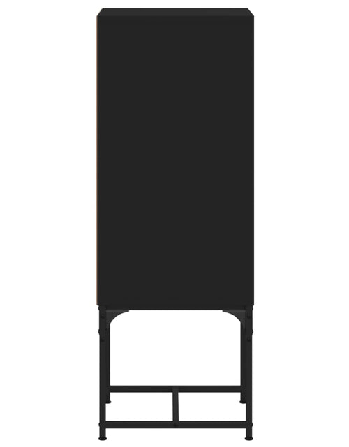 Загрузите изображение в средство просмотра галереи, Dulap lateral cu uşă din sticlă, negru, 35x37x100 cm - Lando
