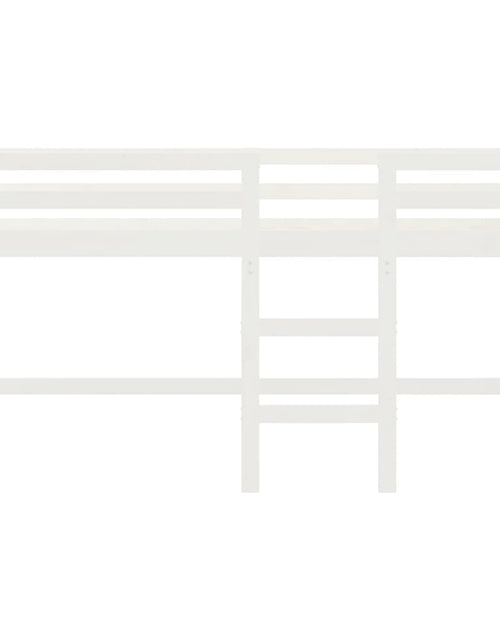 Încărcați imaginea în vizualizatorul Galerie, Pat etajat de copii cu scară, alb, 80x200 cm, lemn masiv pin - Lando
