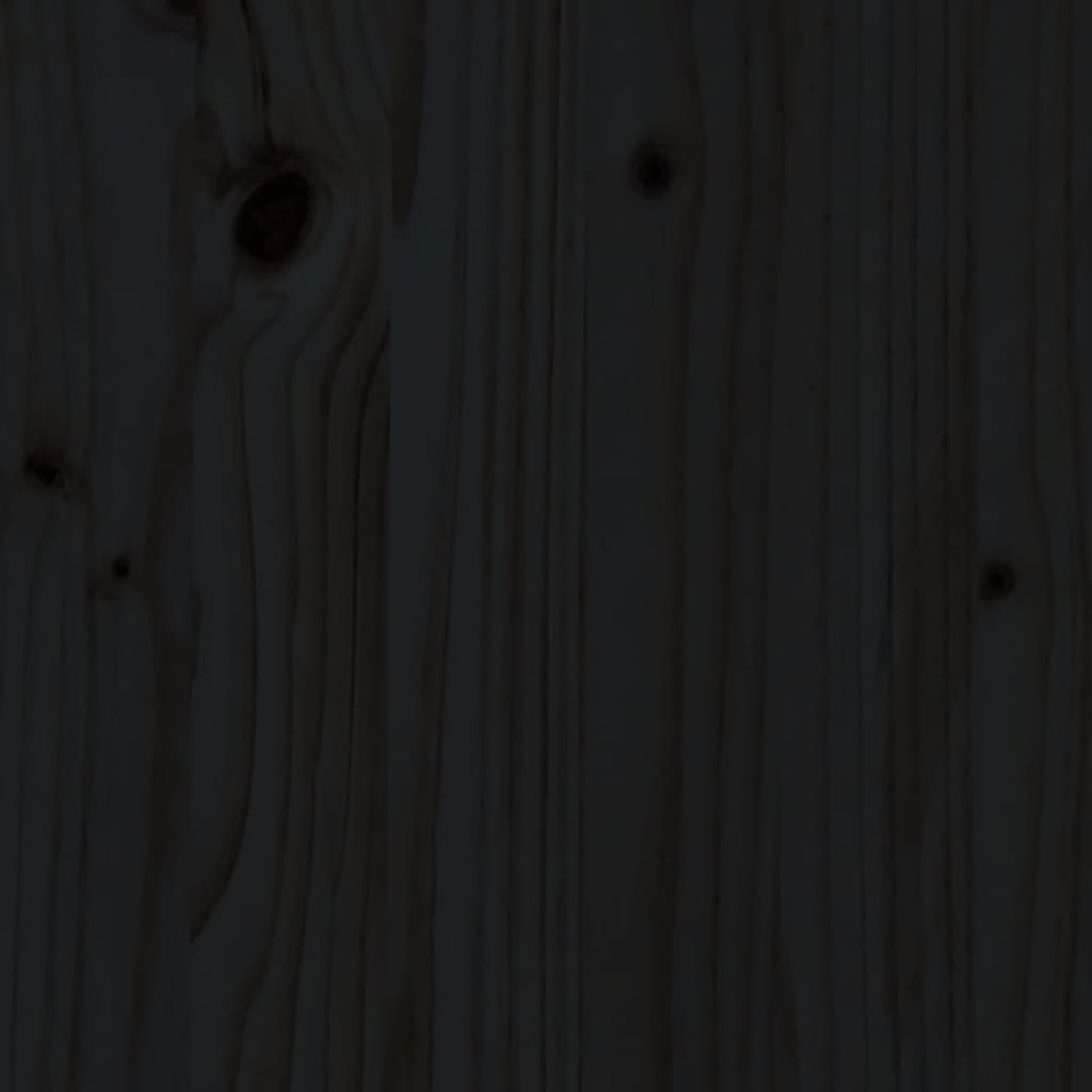 Pat etajat de copii cu scară, negru, 80x200 cm, lemn masiv pin - Lando