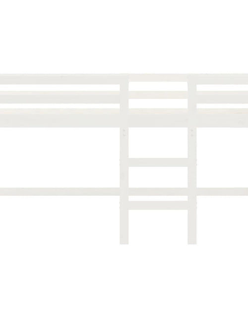 Încărcați imaginea în vizualizatorul Galerie, Pat etajat de copii cu scară, alb, 90x190 cm, lemn masiv pin - Lando
