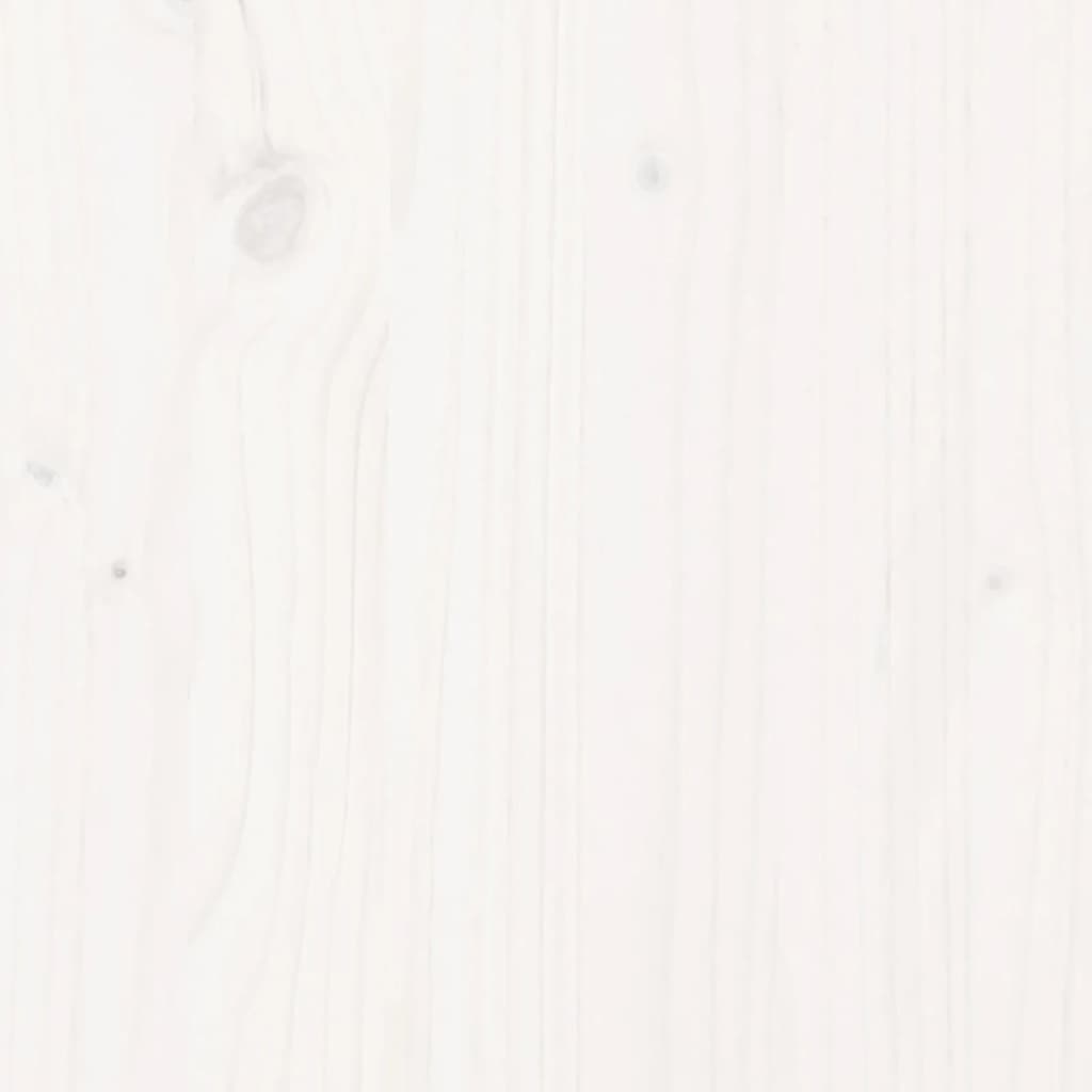 Pat etajat de copii cu scară, alb, 90x200 cm, lemn masiv pin - Lando