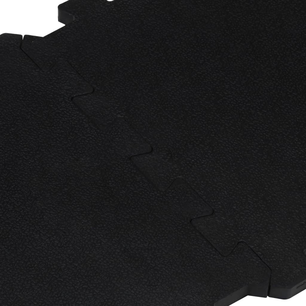 Plăci de podea din cauciuc, 9 buc., negru, 16 mm, 30x30 cm