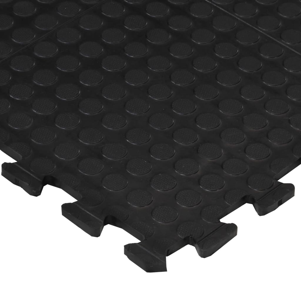 Placă de podea din cauciuc, negru, 12 mm, 90x120 cm - Lando