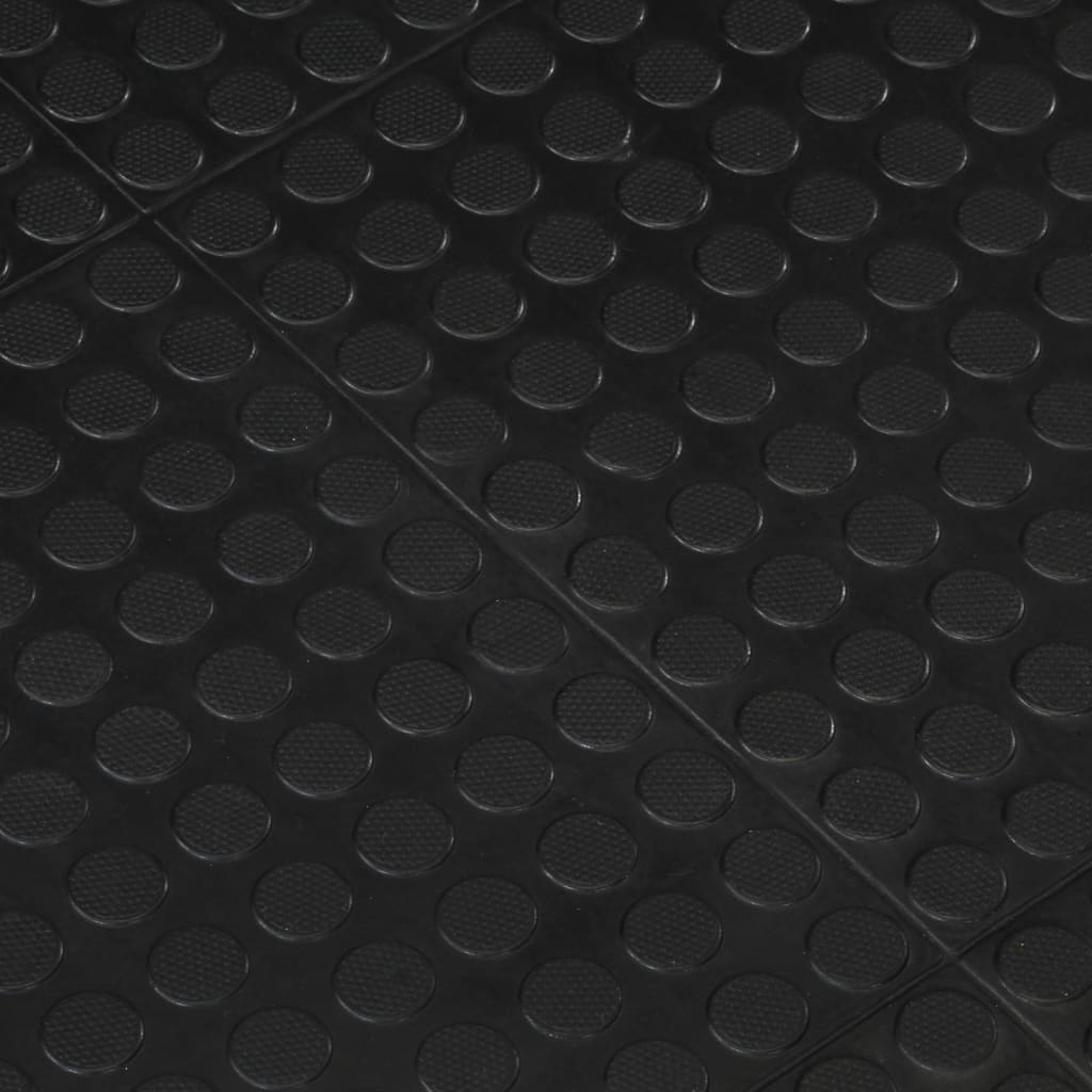Placă de podea din cauciuc, negru, 12 mm, 90x120 cm - Lando
