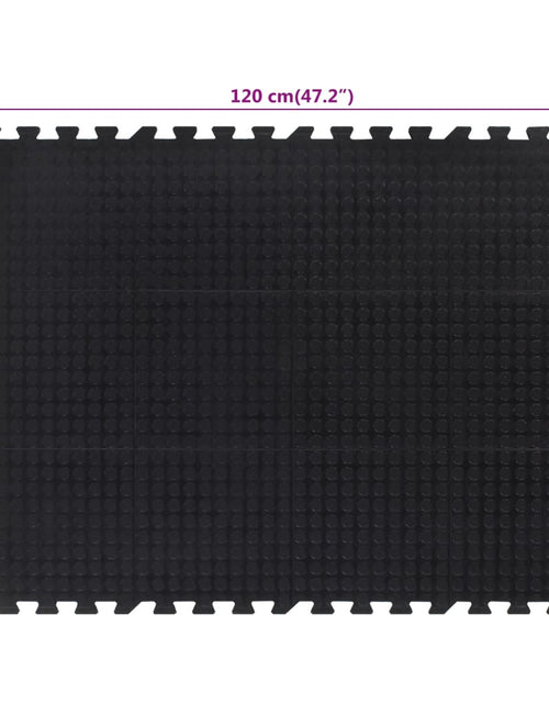 Încărcați imaginea în vizualizatorul Galerie, Placă de podea din cauciuc, negru, 12 mm, 90x120 cm - Lando
