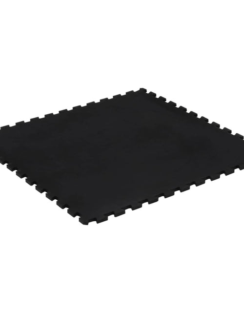 Încărcați imaginea în vizualizatorul Galerie, Placă de podea din cauciuc, negru, 12 mm, 100x100 cm - Lando
