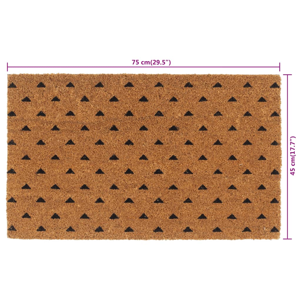 Covoraș de ușă, natural, 45x75 cm, fibre de cocos - Lando