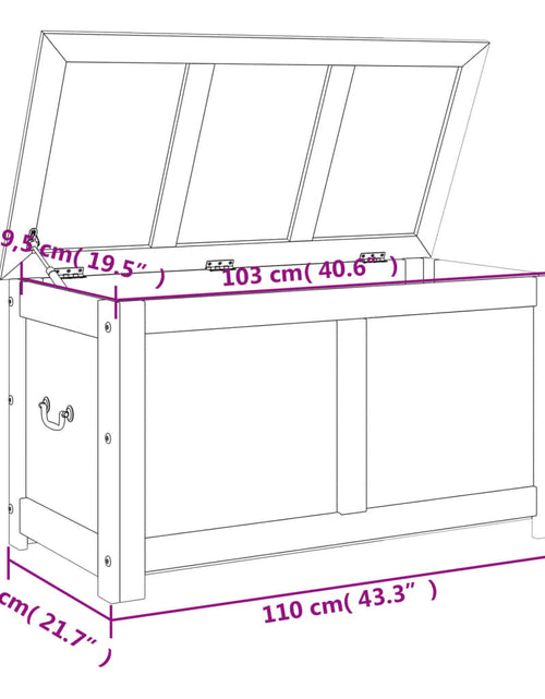 Încărcați imaginea în vizualizatorul Galerie, Cufăr de depozitare cu capac, maro, lemn masiv de acacia - Lando
