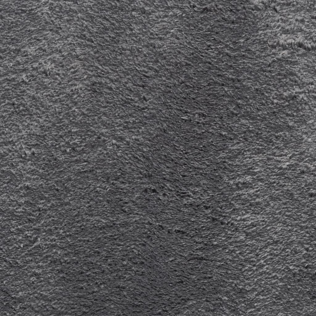 Covor moale și lavabil, fire scurte, antracit, 160x160 cm - Lando
