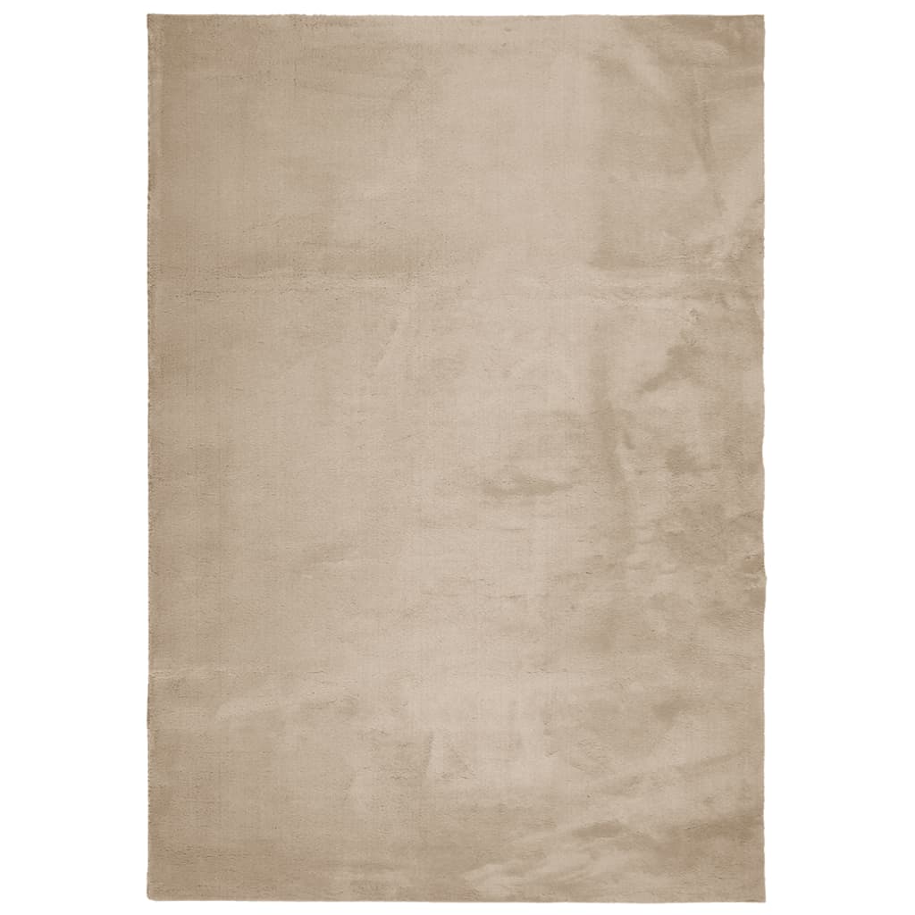 Covor HUARTE, fir scurt, moale și lavabil, nisipiu, 120x170 cm - Lando