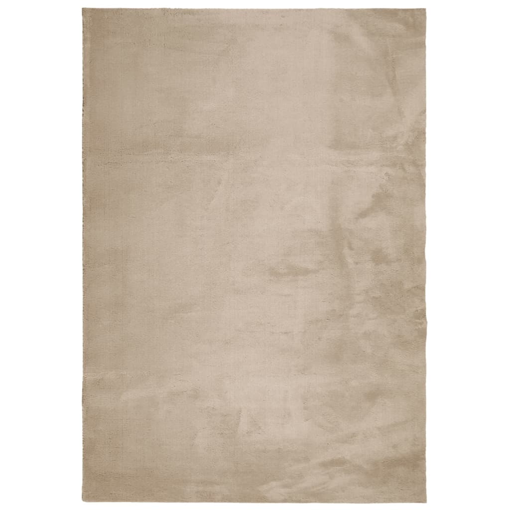 Covor HUARTE, fir scurt, moale și lavabil, nisipiu, 160x230 cm - Lando