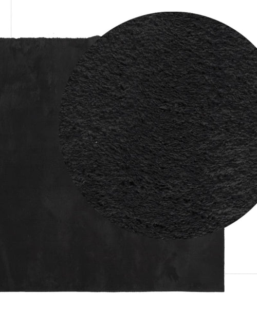 Încărcați imaginea în vizualizatorul Galerie, Covor HUARTE, fir scurt, moale și lavabil, negru, 120x120 cm - Lando
