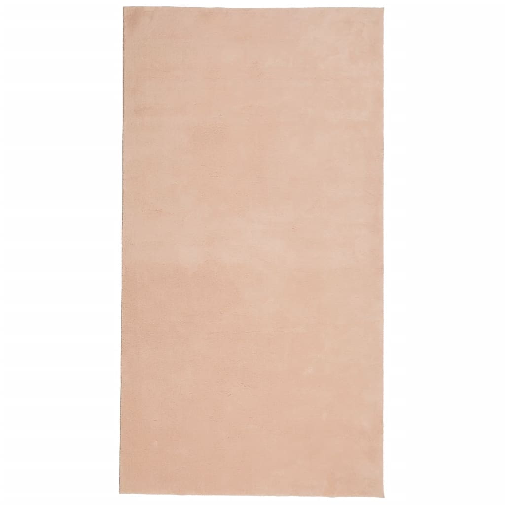 Covor HUARTE, fir scurt, moale și lavabil, roz pudră, 80x150 cm - Lando