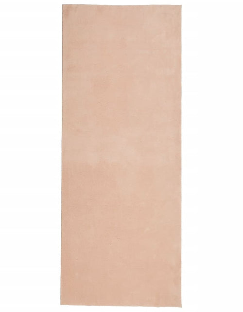 Încărcați imaginea în vizualizatorul Galerie, Covor HUARTE, fir scurt, moale și lavabil, roz pudră, 80x200 cm - Lando
