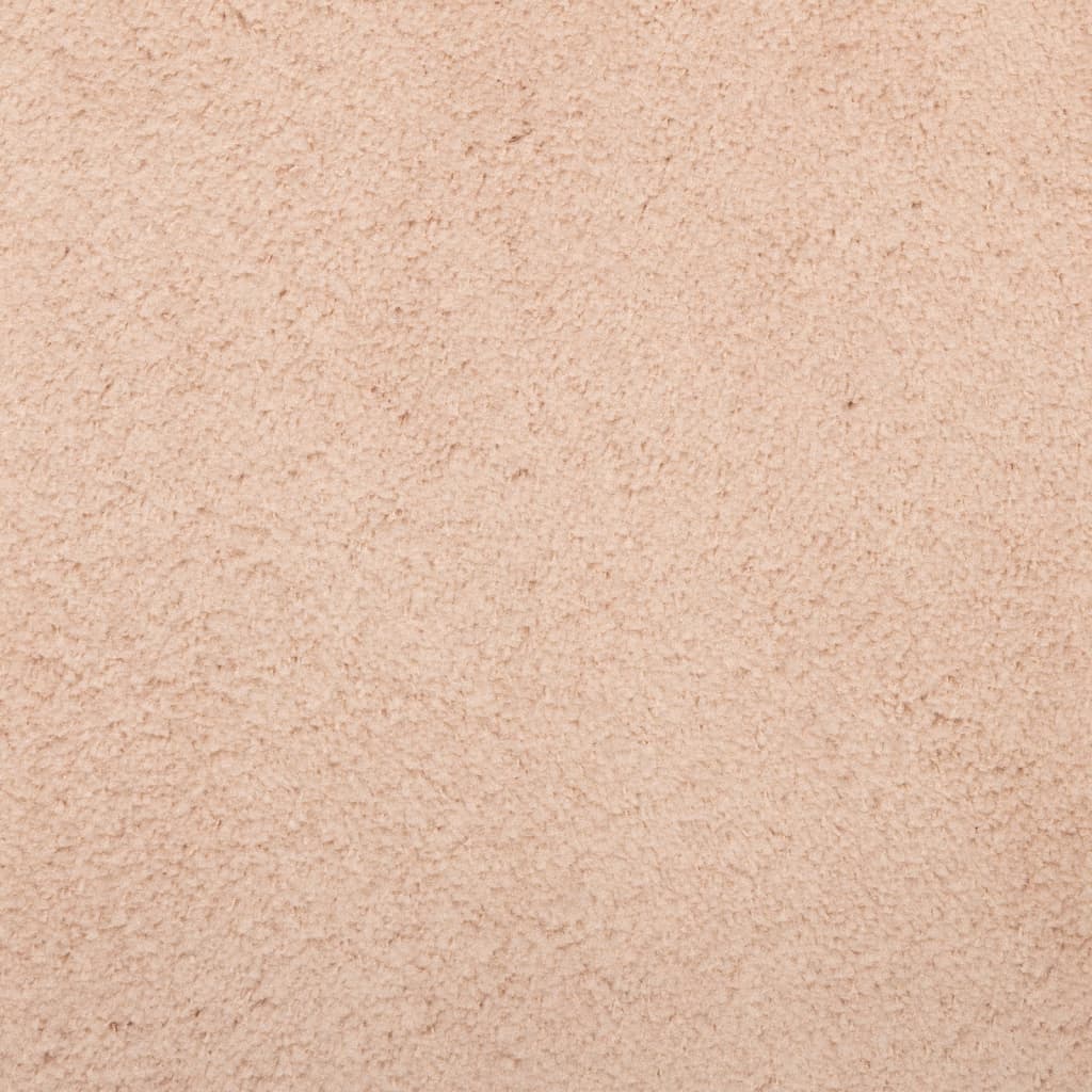 Covor HUARTE, fir scurt, moale și lavabil, roz pudră, 120x120cm - Lando