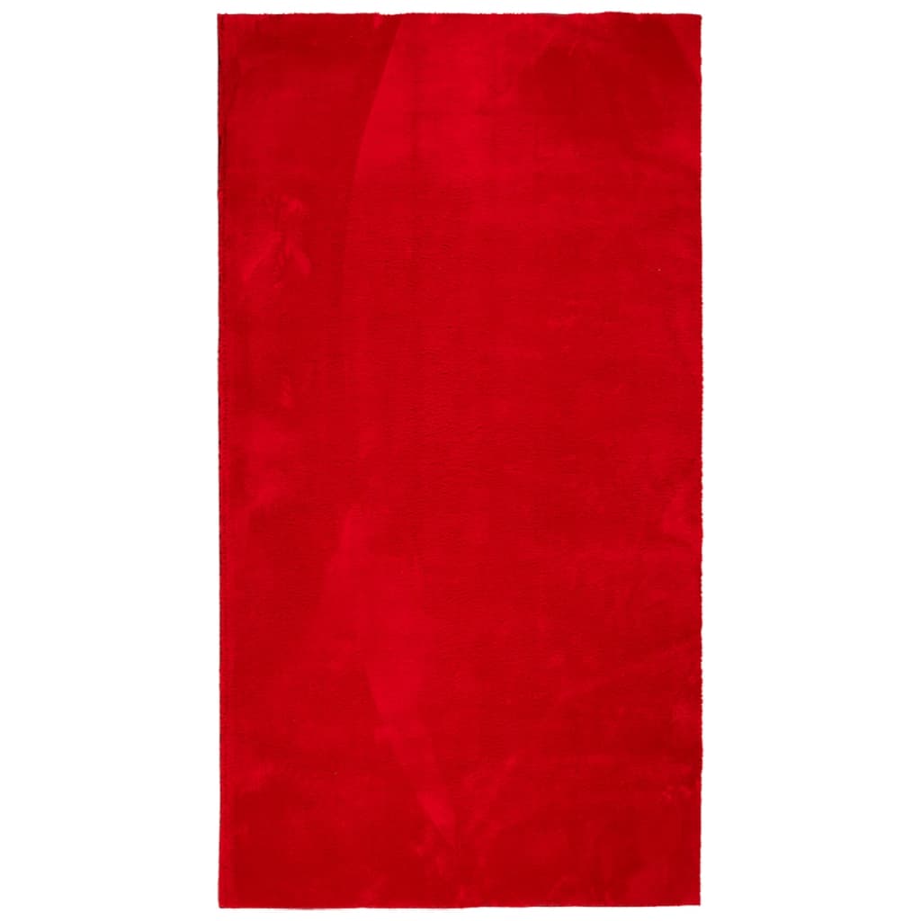 Covor HUARTE, fir scurt, moale și lavabil, roșu, 60x110 cm - Lando