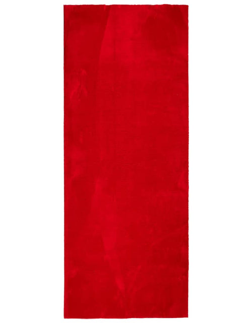 Загрузите изображение в средство просмотра галереи, Covor HUARTE, fir scurt, moale și lavabil, roșu, 80x200 cm - Lando
