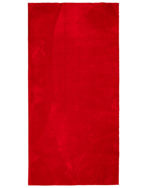 Загрузите изображение в средство просмотра галереи, Covor HUARTE, fir scurt, moale și lavabil, roșu, 100x200 cm - Lando
