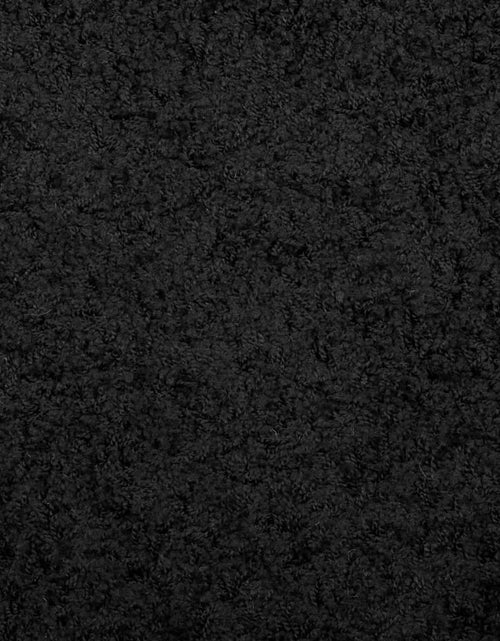 Încărcați imaginea în vizualizatorul Galerie, Covor pufos &quot;PAMPLONA&quot; cu fire înalte, negru modern, 60x110 cm - Lando
