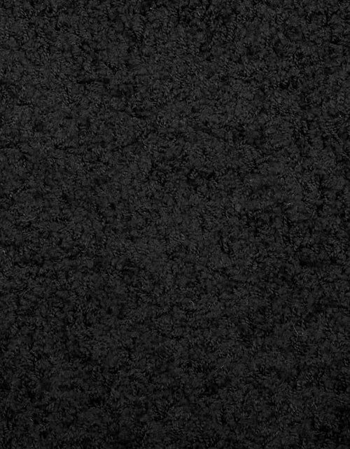 Încărcați imaginea în vizualizatorul Galerie, Covor pufos &quot;PAMPLONA&quot; cu fire înalte, negru modern, 80x150 cm - Lando
