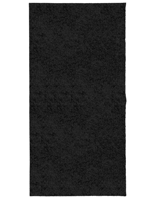 Încărcați imaginea în vizualizatorul Galerie, Covor pufos &quot;PAMPLONA&quot; cu fire înalte, negru modern, 100x200 cm - Lando
