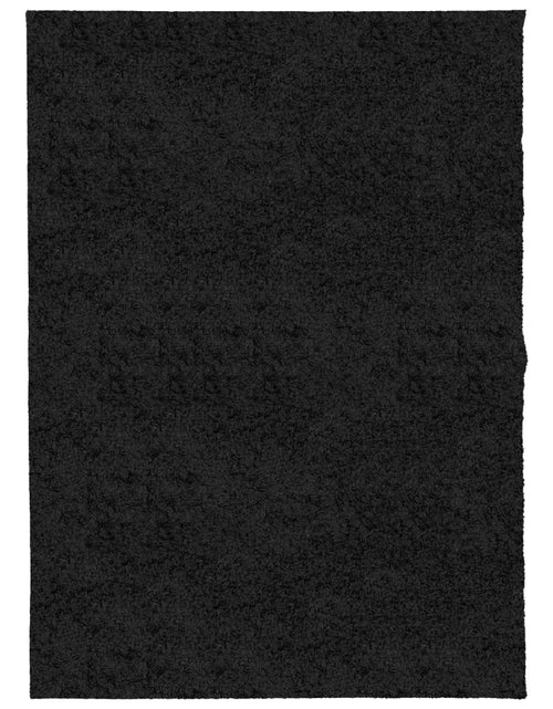 Загрузите изображение в средство просмотра галереи, Covor pufos &quot;PAMPLONA&quot; cu fire înalte, negru modern, 140x200 cm - Lando
