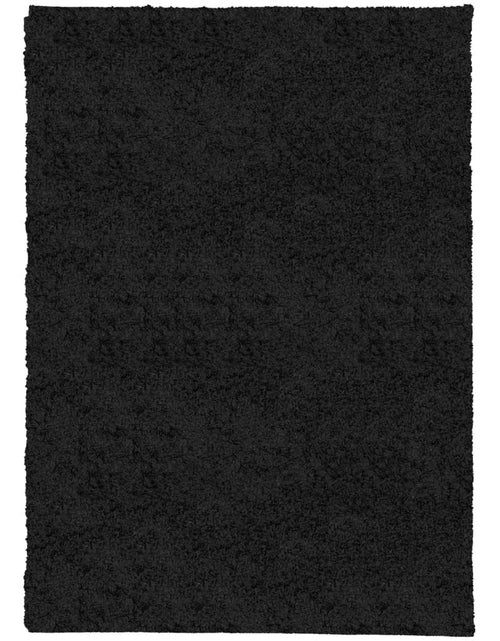 Загрузите изображение в средство просмотра галереи, Covor pufos &quot;PAMPLONA&quot; cu fire înalte, negru modern, 200x280 cm - Lando
