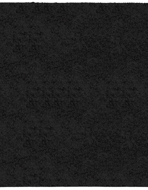 Încărcați imaginea în vizualizatorul Galerie, Covor pufos &quot;PAMPLONA&quot; cu fire înalte, negru modern, 240x240 cm - Lando
