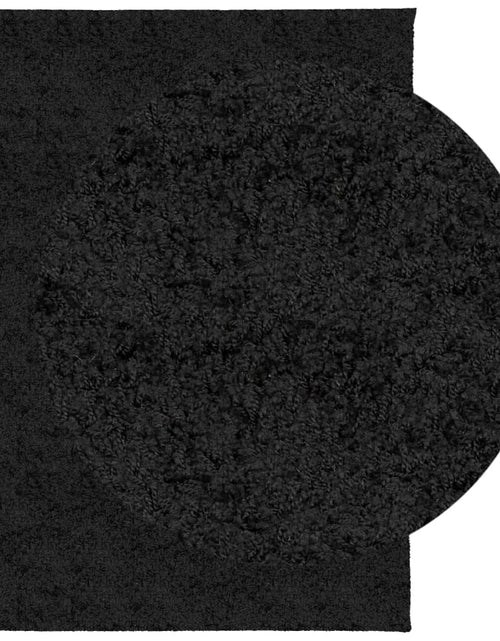 Încărcați imaginea în vizualizatorul Galerie, Covor pufos &quot;PAMPLONA&quot; cu fire înalte, negru modern, 240x340 cm - Lando
