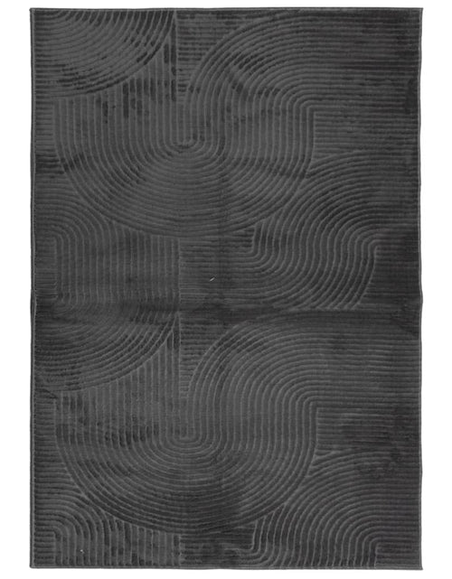 Încărcați imaginea în vizualizatorul Galerie, Covor &quot;IZA&quot; aspect scandinav cu fire scurte, antracit,140x200cm - Lando
