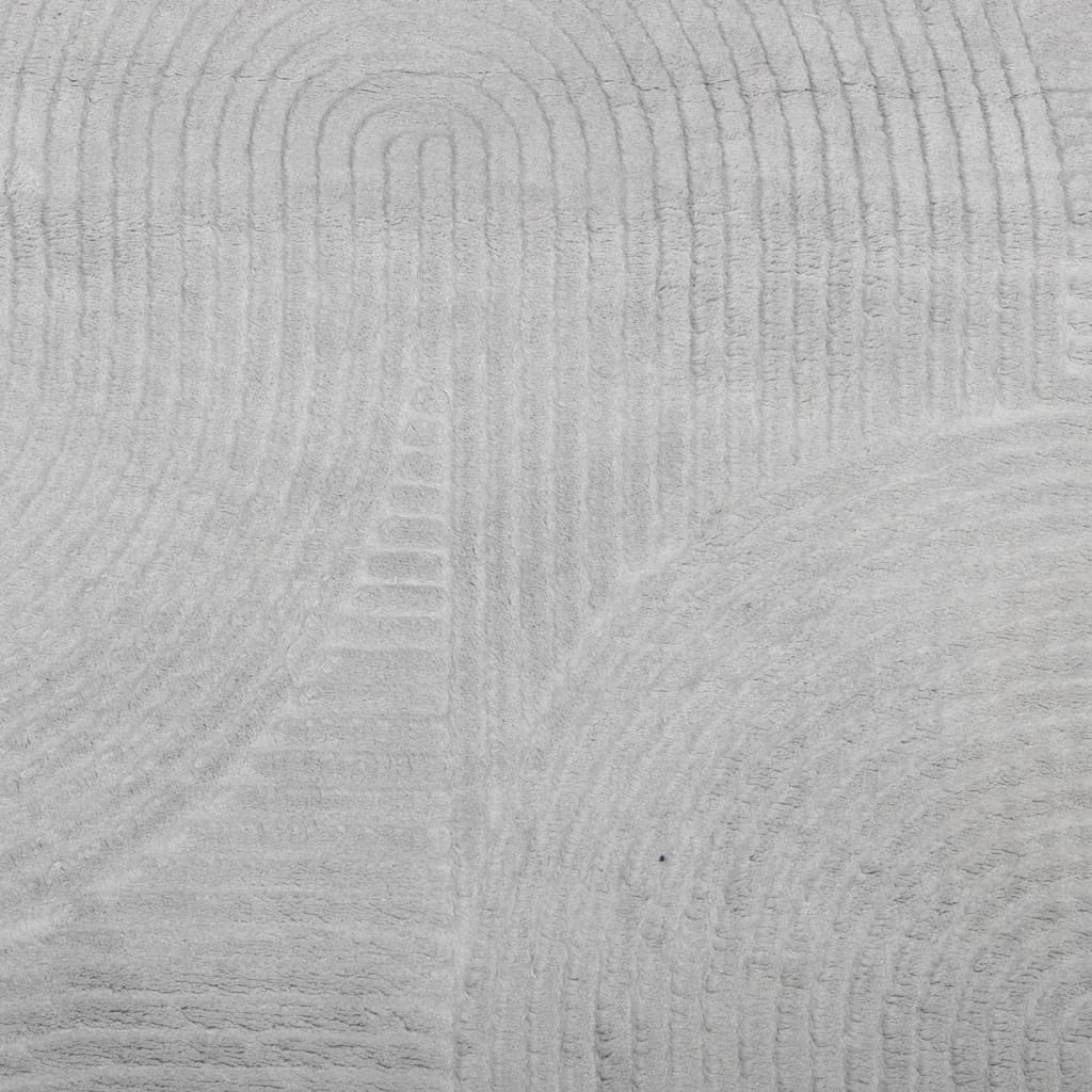 Covor "IZA" aspect scandinav, cu fire scurte, gri, 100x200 cm - Lando