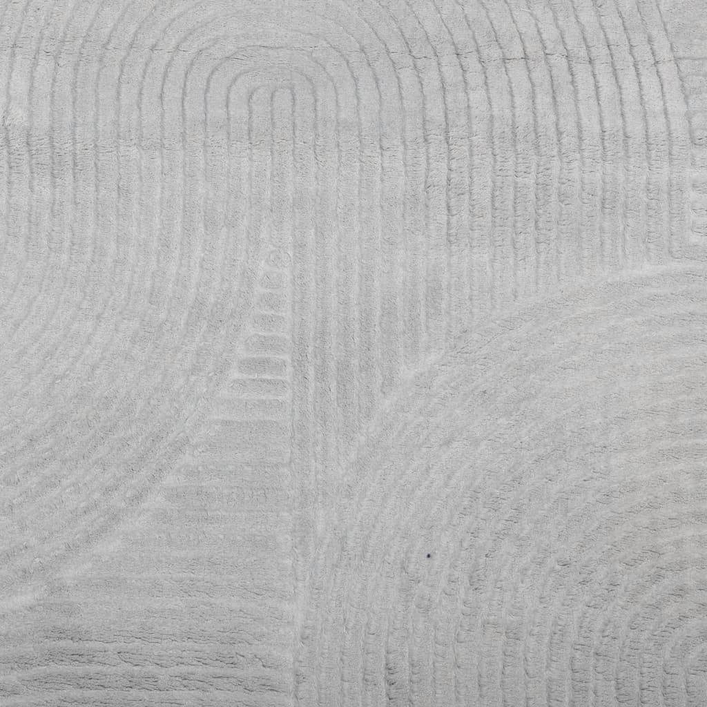 Covor "IZA" aspect scandinav, cu fire scurte, gri, 120x170 cm - Lando
