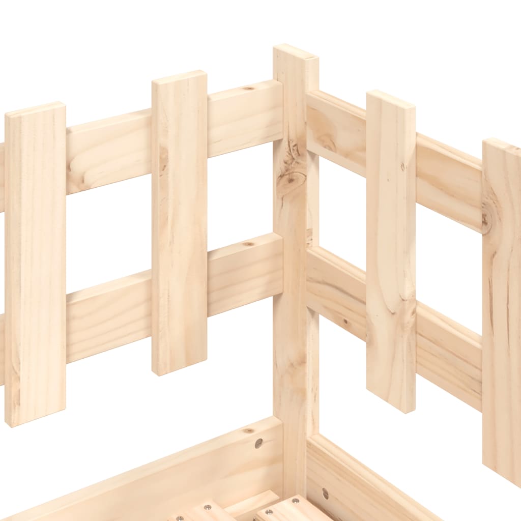 Pat de zi extensibil, 2x(80x200) cm, lemn masiv de pin - Lando